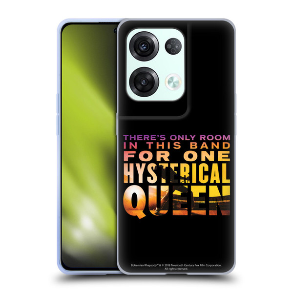 Queen Bohemian Rhapsody Hysterical Quote Soft Gel Case for OPPO Reno8 Pro