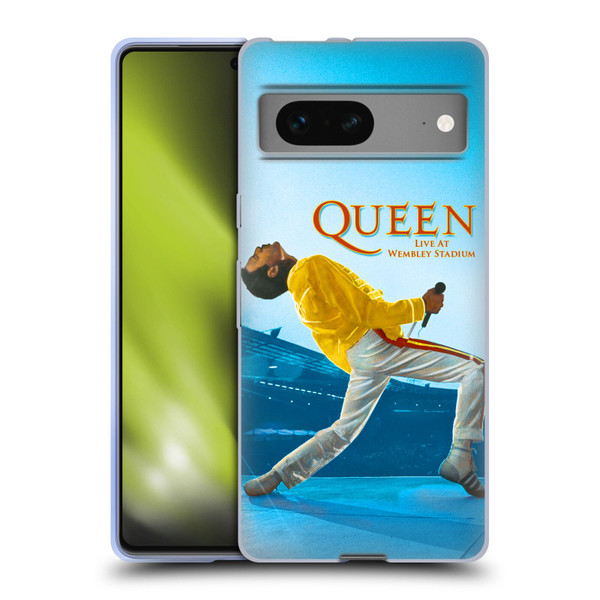 Queen Key Art Freddie Mercury Live At Wembley Soft Gel Case for Google Pixel 7