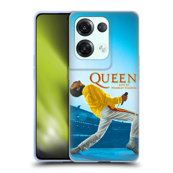 Queen Key Art Freddie Mercury Live At Wembley Soft Gel Case for OPPO Reno8 Pro