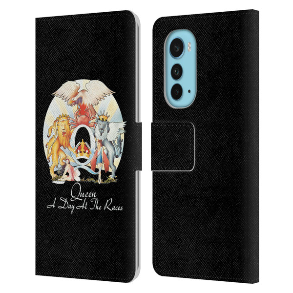 Queen Key Art A Day At The Races Leather Book Wallet Case Cover For Motorola Edge (2022)