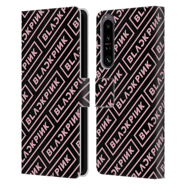 Blackpink The Album Logo Pattern Leather Book Wallet Case Cover For Sony Xperia 1 IV