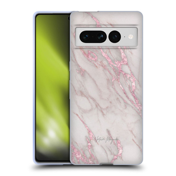 Nature Magick Marble Metallics Pink Soft Gel Case for Google Pixel 7 Pro