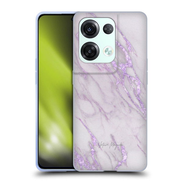 Nature Magick Marble Metallics Purple Soft Gel Case for OPPO Reno8 Pro