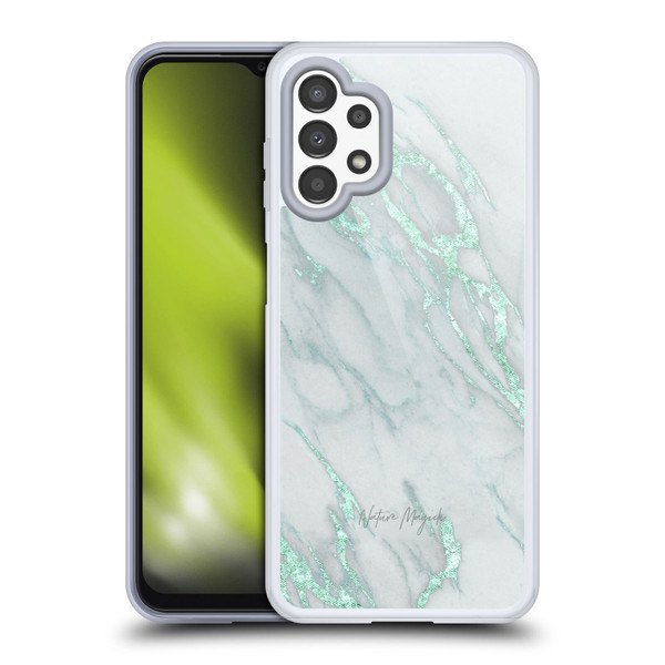 Nature Magick Marble Metallics Teal Soft Gel Case for Samsung Galaxy A13 (2022)