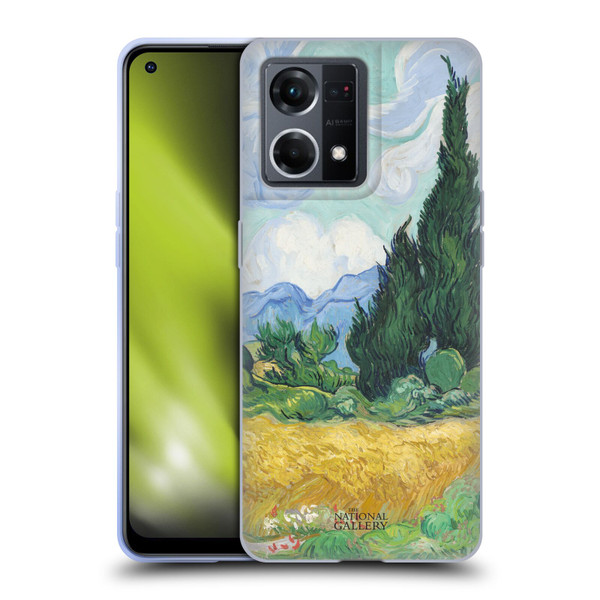 The National Gallery Art A Wheatfield With Cypresses Soft Gel Case for OPPO Reno8 4G