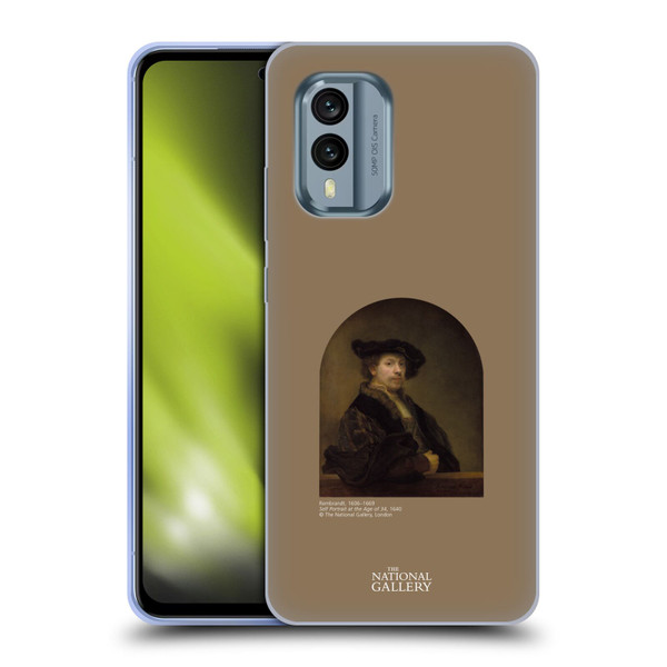 The National Gallery People Rembrandt Self Portrait Age 34 Soft Gel Case for Nokia X30