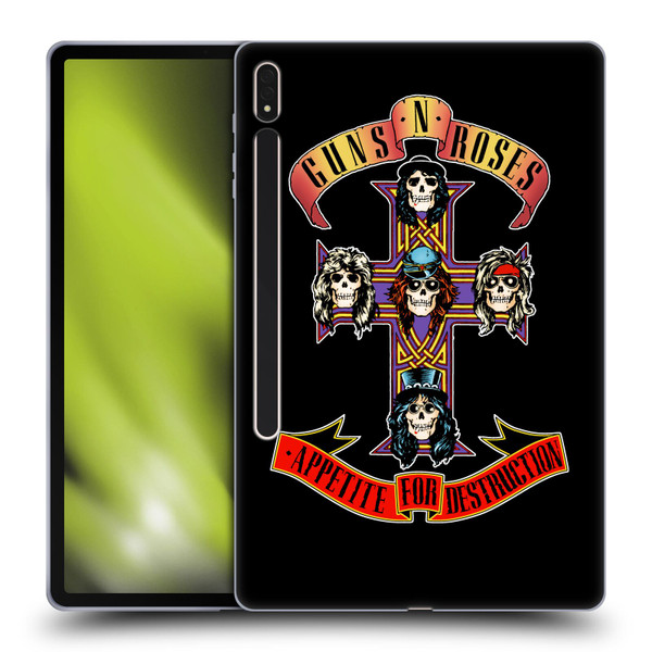 Guns N' Roses Key Art Appetite For Destruction Soft Gel Case for Samsung Galaxy Tab S8 Plus