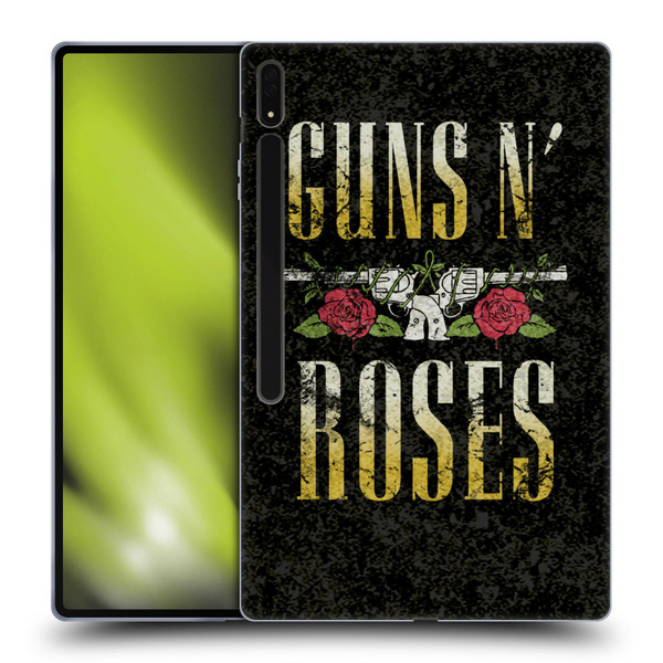 Guns N' Roses Key Art Text Logo Pistol Soft Gel Case for Samsung Galaxy Tab S8 Ultra