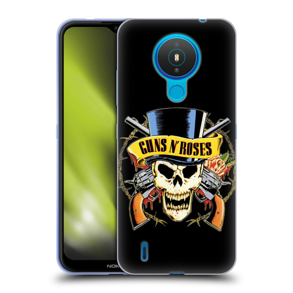 Guns N' Roses Key Art Top Hat Skull Soft Gel Case for Nokia 1.4