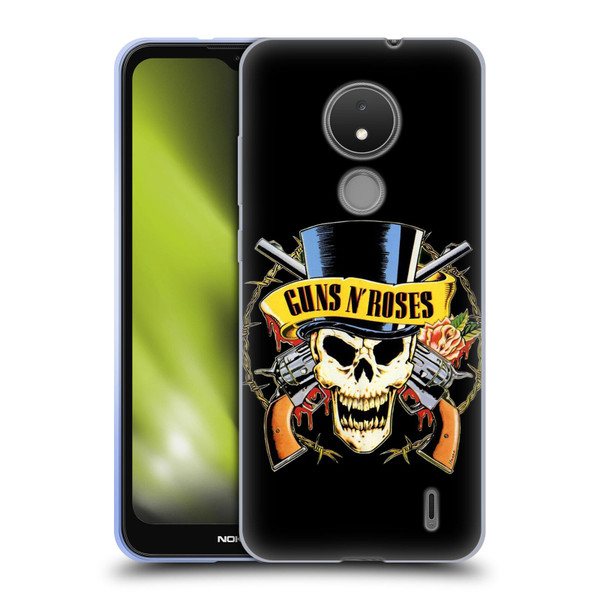 Guns N' Roses Key Art Top Hat Skull Soft Gel Case for Nokia C21