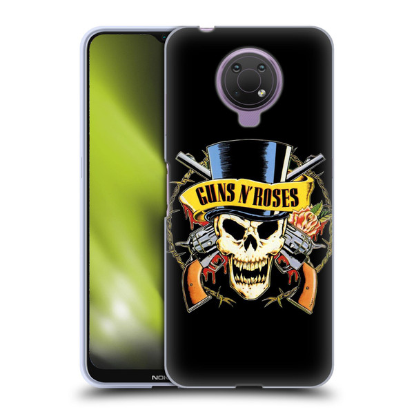 Guns N' Roses Key Art Top Hat Skull Soft Gel Case for Nokia G10