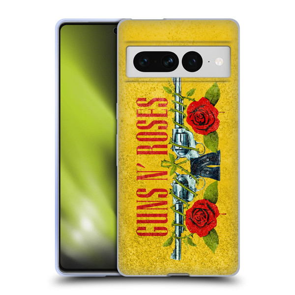 Guns N' Roses Vintage Pistols Soft Gel Case for Google Pixel 7 Pro