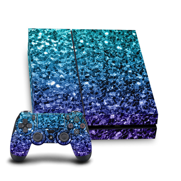 PLdesign Art Mix Aqua Blue Vinyl Sticker Skin Decal Cover for Sony PS4 Console & Controller