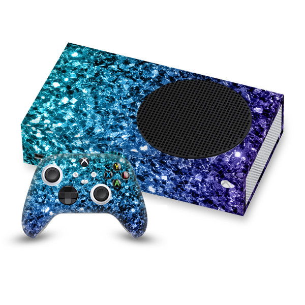 PLdesign Art Mix Aqua Blue Vinyl Sticker Skin Decal Cover for Microsoft Series S Console & Controller