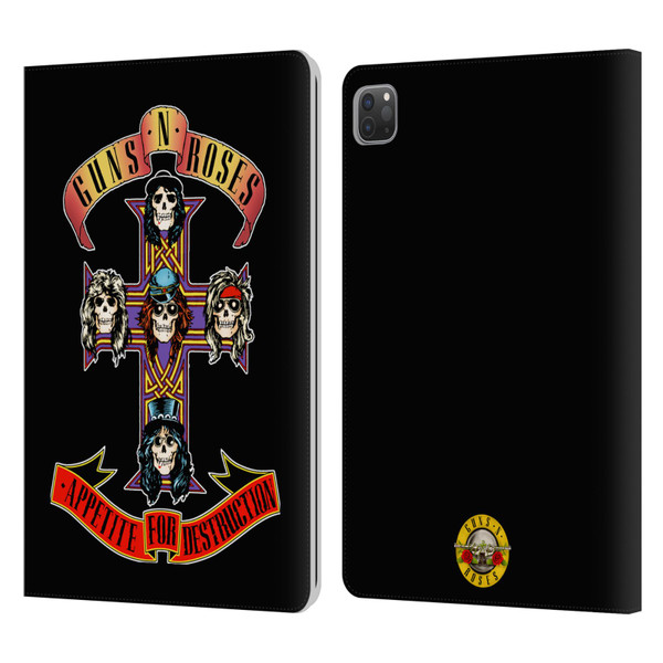 Guns N' Roses Key Art Appetite For Destruction Leather Book Wallet Case Cover For Apple iPad Pro 11 2020 / 2021 / 2022