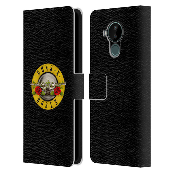 Guns N' Roses Key Art Bullet Logo Leather Book Wallet Case Cover For Nokia C30