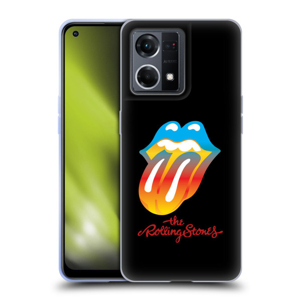 The Rolling Stones Graphics Rainbow Tongue Soft Gel Case for OPPO Reno8 4G