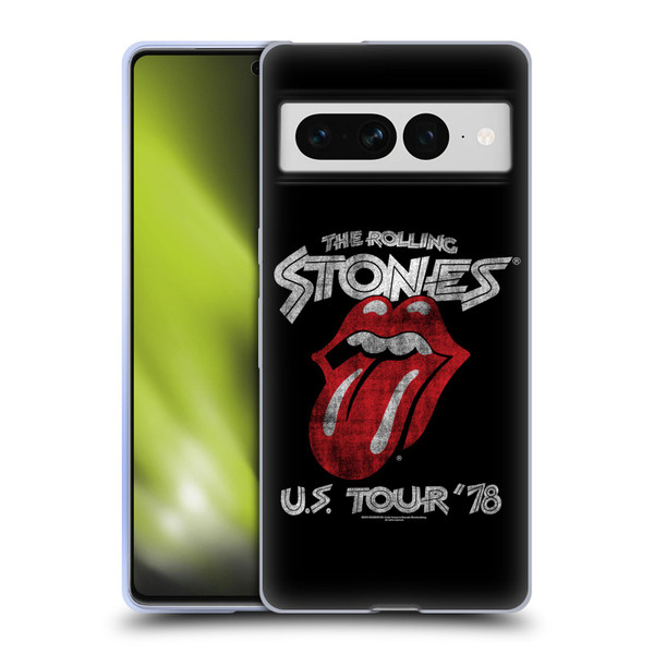 The Rolling Stones Key Art US Tour 78 Soft Gel Case for Google Pixel 7 Pro