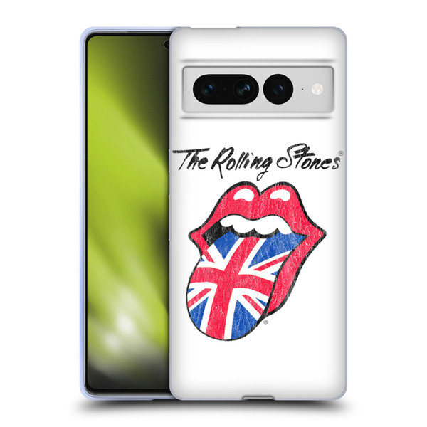 The Rolling Stones Key Art UK Tongue Soft Gel Case for Google Pixel 7 Pro