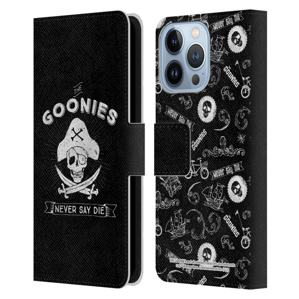The Goonies Graphics Logo Leather Book Wallet Case Cover For Apple iPhone 13 Pro