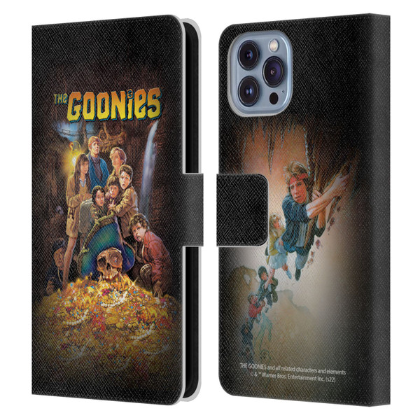 The Goonies Graphics Poster Leather Book Wallet Case Cover For Apple iPhone 14