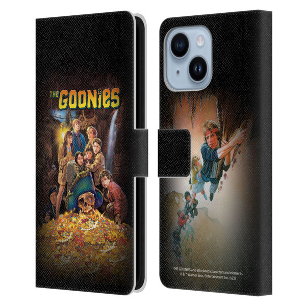 The Goonies Graphics Poster Leather Book Wallet Case Cover For Apple iPhone 14 Plus