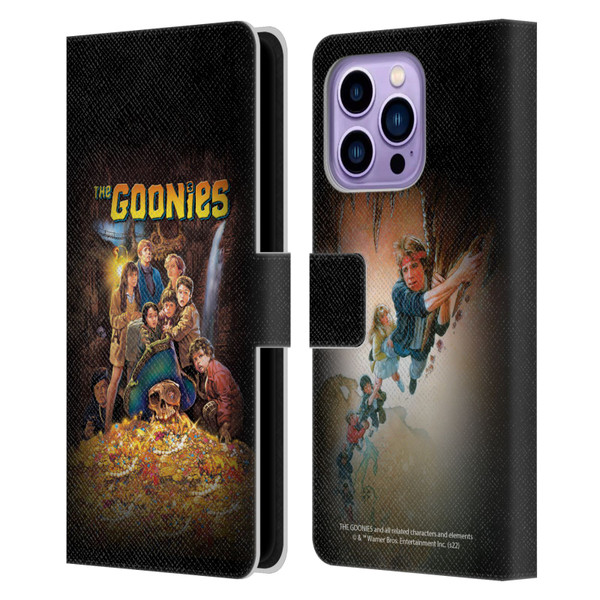 The Goonies Graphics Poster Leather Book Wallet Case Cover For Apple iPhone 14 Pro Max