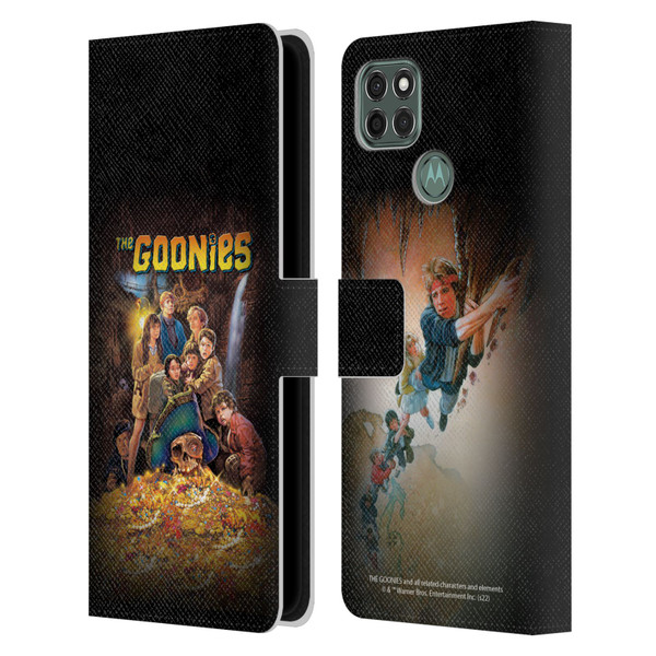 The Goonies Graphics Poster Leather Book Wallet Case Cover For Motorola Moto G9 Power