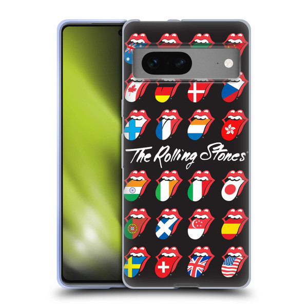 The Rolling Stones Licks Collection Flag Poster Soft Gel Case for Google Pixel 7