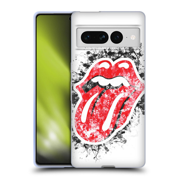 The Rolling Stones Licks Collection Distressed Look Tongue Soft Gel Case for Google Pixel 7 Pro