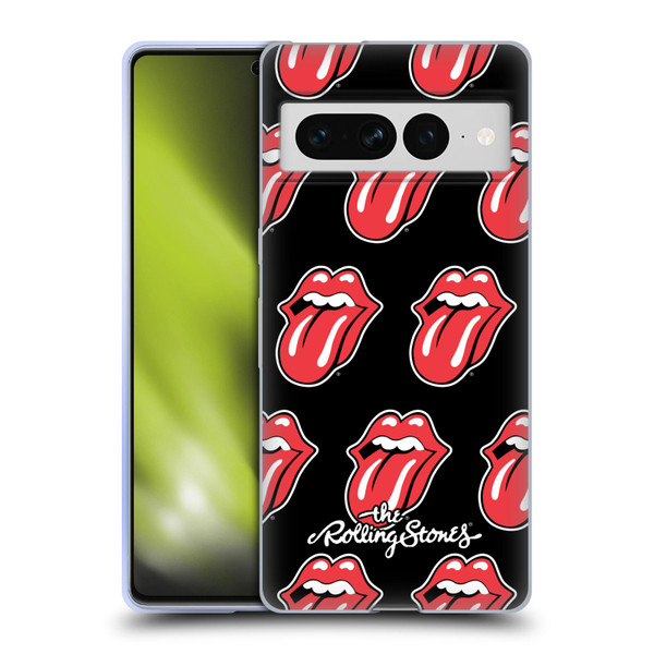 The Rolling Stones Licks Collection Tongue Classic Pattern Soft Gel Case for Google Pixel 7 Pro