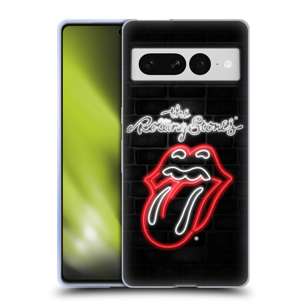 The Rolling Stones Licks Collection Neon Soft Gel Case for Google Pixel 7 Pro