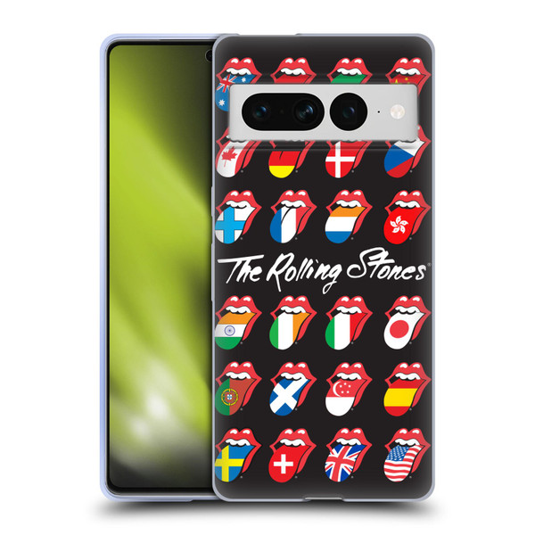 The Rolling Stones Licks Collection Flag Poster Soft Gel Case for Google Pixel 7 Pro