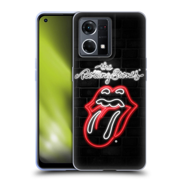 The Rolling Stones Licks Collection Neon Soft Gel Case for OPPO Reno8 4G