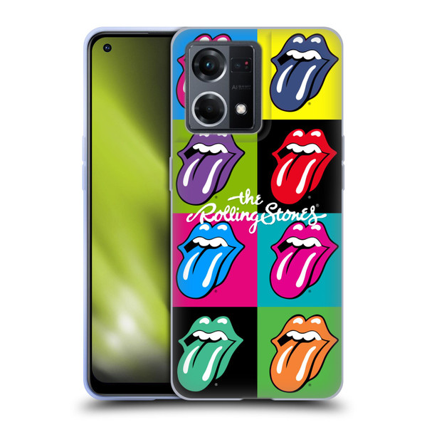 The Rolling Stones Licks Collection Pop Art 1 Soft Gel Case for OPPO Reno8 4G