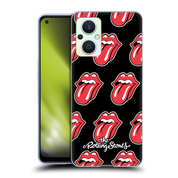 The Rolling Stones Licks Collection Tongue Classic Pattern Soft Gel Case for OPPO Reno8 Lite