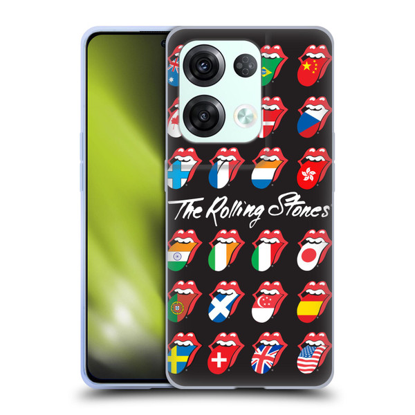 The Rolling Stones Licks Collection Flag Poster Soft Gel Case for OPPO Reno8 Pro