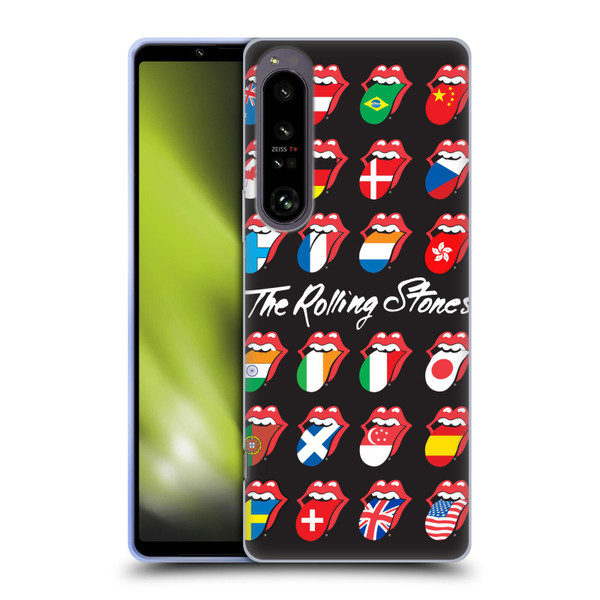 The Rolling Stones Licks Collection Flag Poster Soft Gel Case for Sony Xperia 1 IV