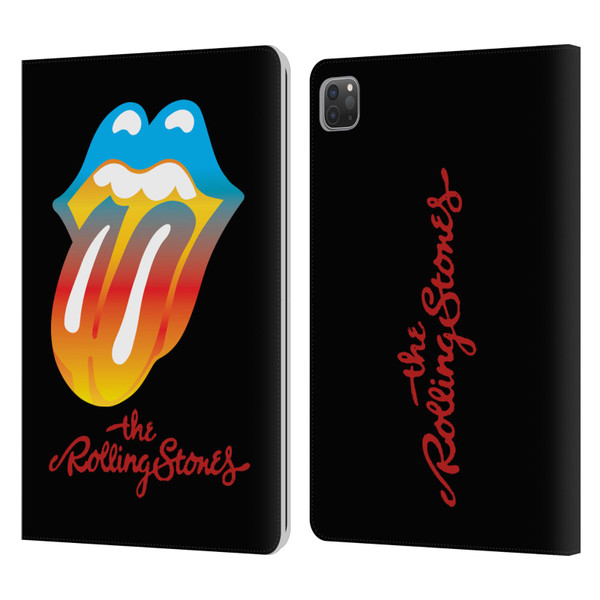 The Rolling Stones Graphics Rainbow Tongue Leather Book Wallet Case Cover For Apple iPad Pro 11 2020 / 2021 / 2022