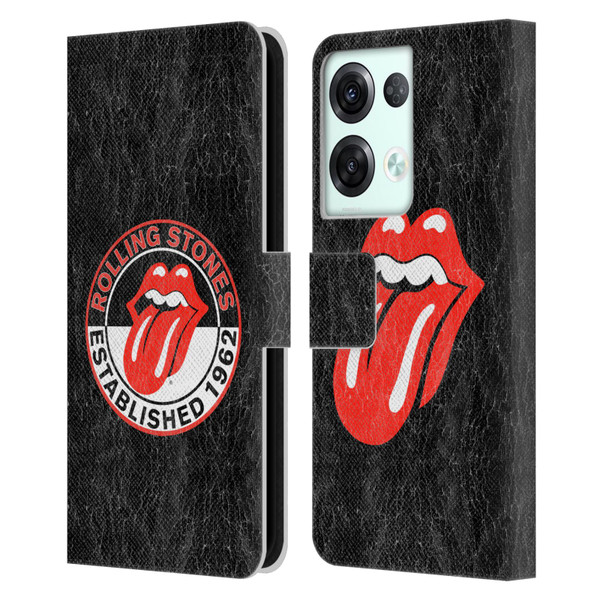 The Rolling Stones Graphics Established 1962 Leather Book Wallet Case Cover For OPPO Reno8 Pro