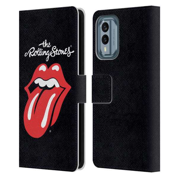 The Rolling Stones Key Art Tongue Classic Leather Book Wallet Case Cover For Nokia X30