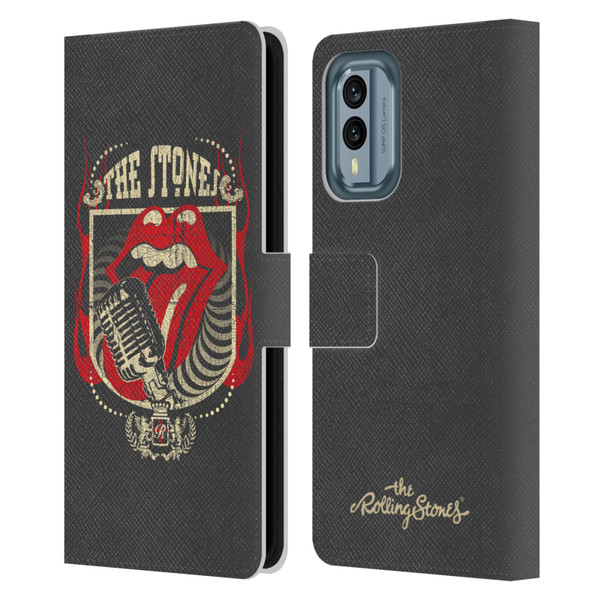 The Rolling Stones Key Art Jumbo Tongue Leather Book Wallet Case Cover For Nokia X30