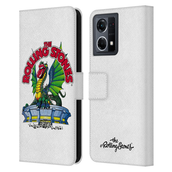 The Rolling Stones Key Art Dragon Leather Book Wallet Case Cover For OPPO Reno8 4G