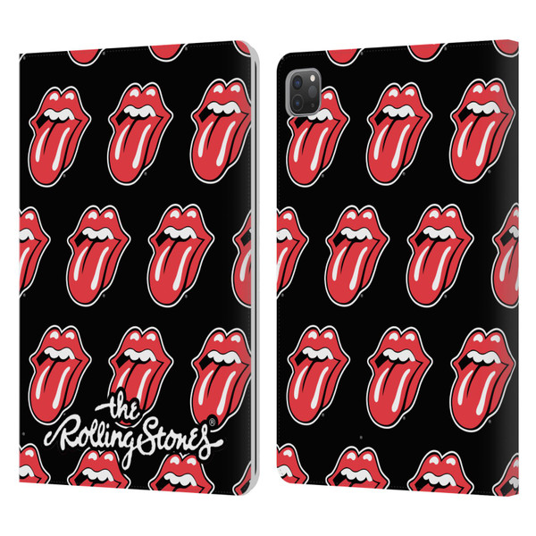 The Rolling Stones Licks Collection Tongue Classic Pattern Leather Book Wallet Case Cover For Apple iPad Pro 11 2020 / 2021 / 2022