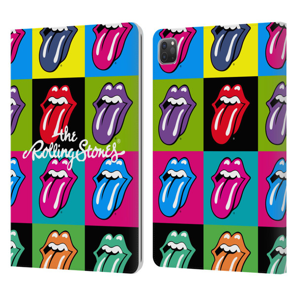 The Rolling Stones Licks Collection Pop Art 1 Leather Book Wallet Case Cover For Apple iPad Pro 11 2020 / 2021 / 2022