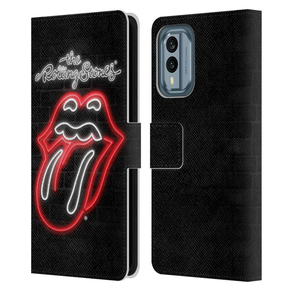 The Rolling Stones Licks Collection Neon Leather Book Wallet Case Cover For Nokia X30