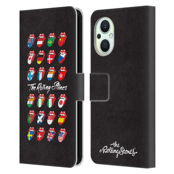 The Rolling Stones Licks Collection Flag Poster Leather Book Wallet Case Cover For OPPO Reno8 Lite