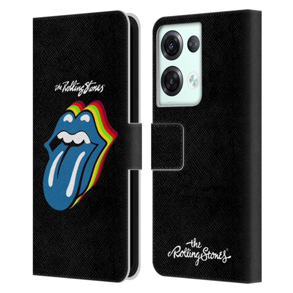 The Rolling Stones Licks Collection Pop Art 2 Leather Book Wallet Case Cover For OPPO Reno8 Pro