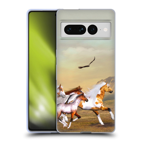 Simone Gatterwe Horses Wild Herd Soft Gel Case for Google Pixel 7 Pro