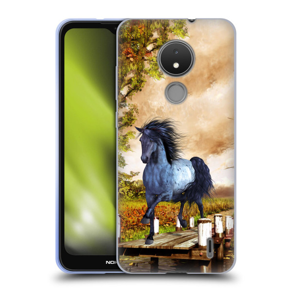 Simone Gatterwe Horses On The Lake Soft Gel Case for Nokia C21